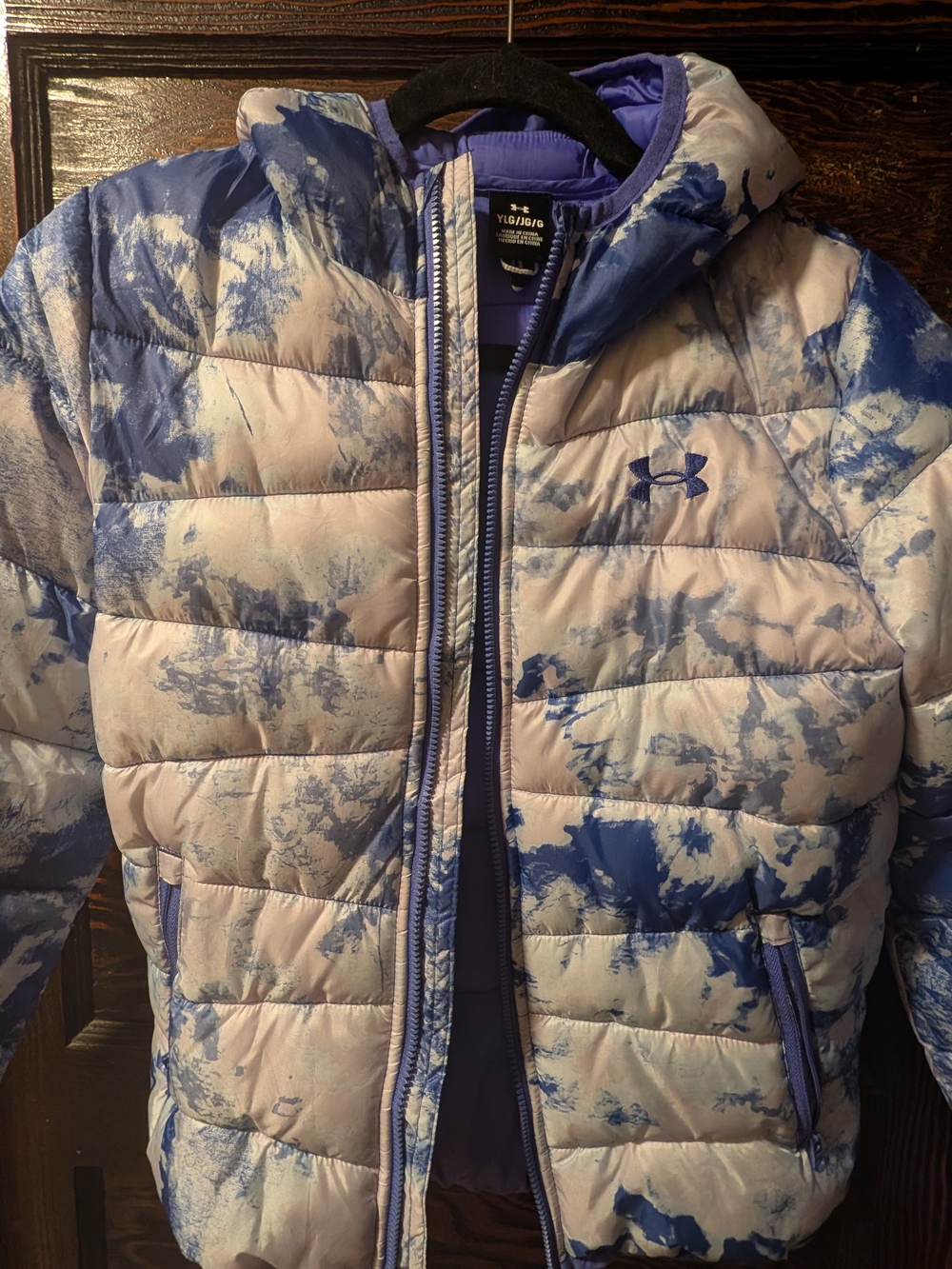 Under Armour Kids' Blue & White Puffer Jacket